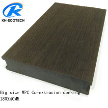 Big Size Solid Co-Extrusion (capped) WPC Decking 180X40mm